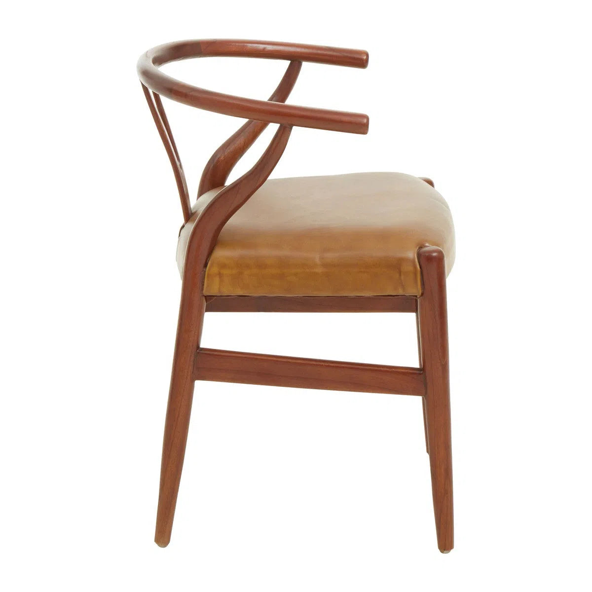 Beaumonde Home Kindiri Wishbone Leather Chair-Beaumonde