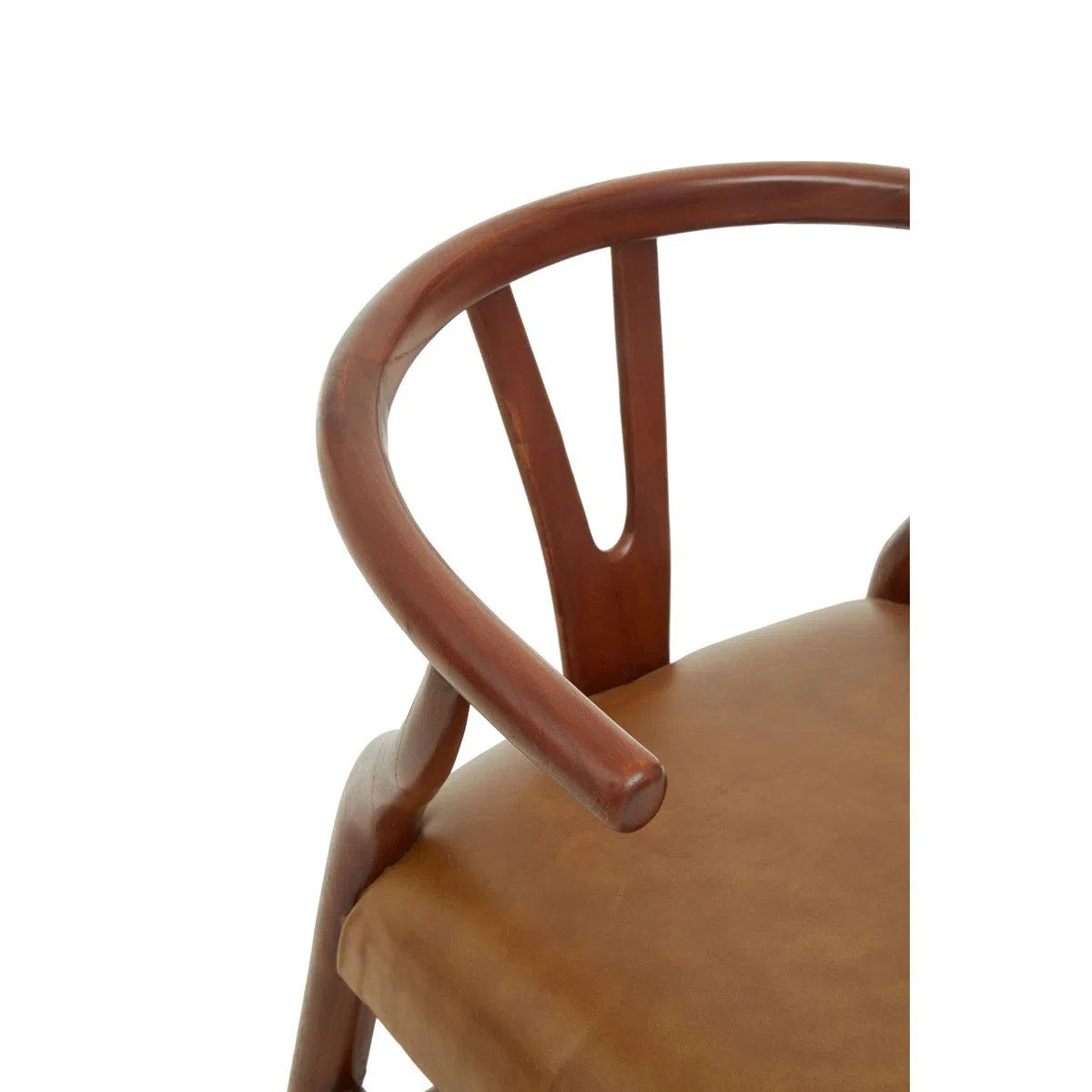 Beaumonde Home Kindiri Wishbone Leather Chair-Beaumonde