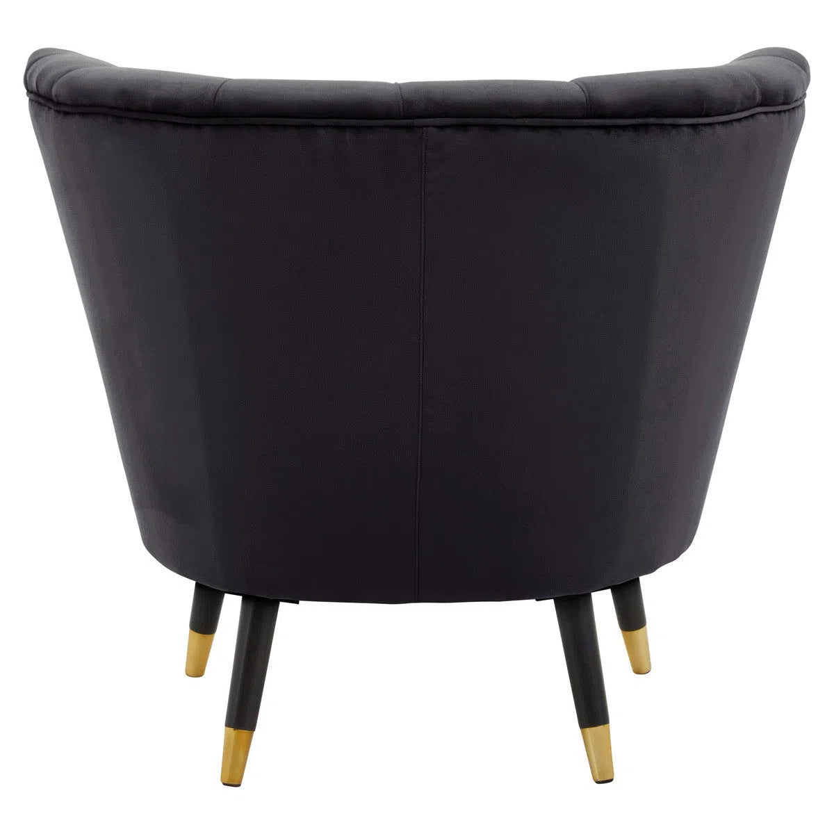 Beaumonde Home Lorenzo Black Velvet Chair-Beaumonde