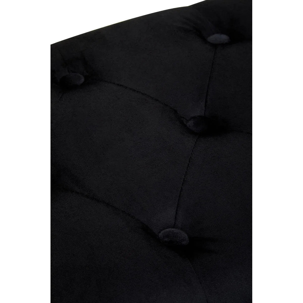 Beaumonde Home Lorenzo Black Velvet Storage Bench-Beaumonde