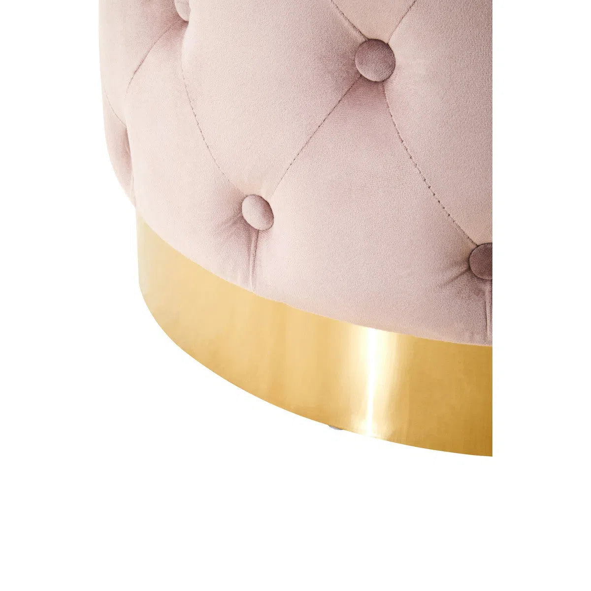 Beaumonde Home Lorenzo Dusky Pink Velvet Stool-Beaumonde