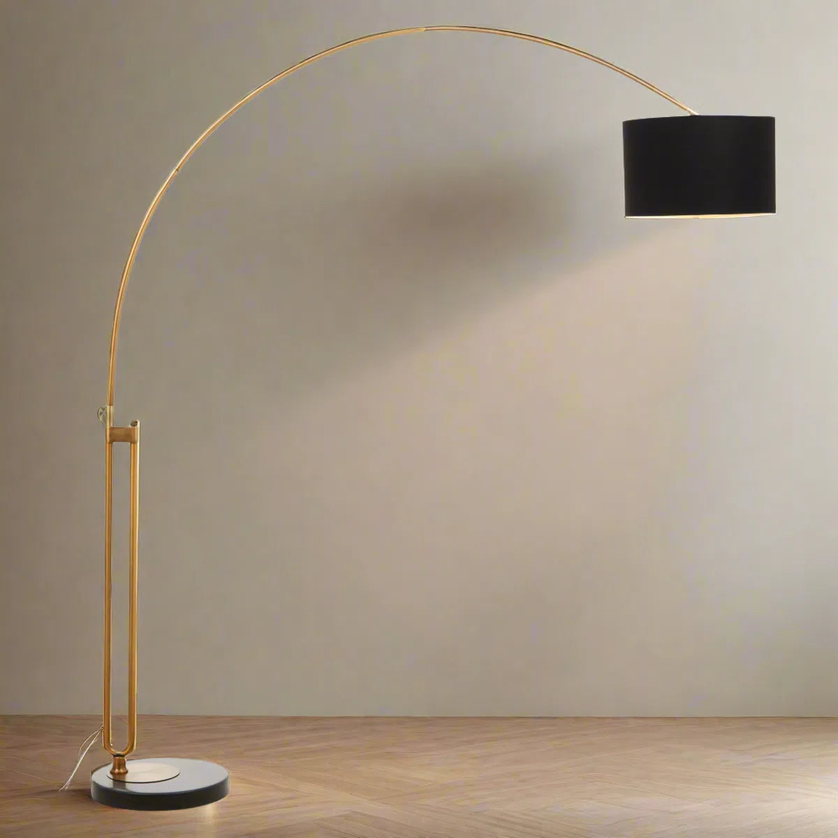 Beaumonde Home Marble Antique Brass Floor Lamp-Beaumonde