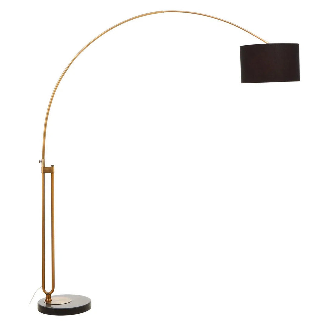 Beaumonde Home Marble Antique Brass Floor Lamp-Beaumonde