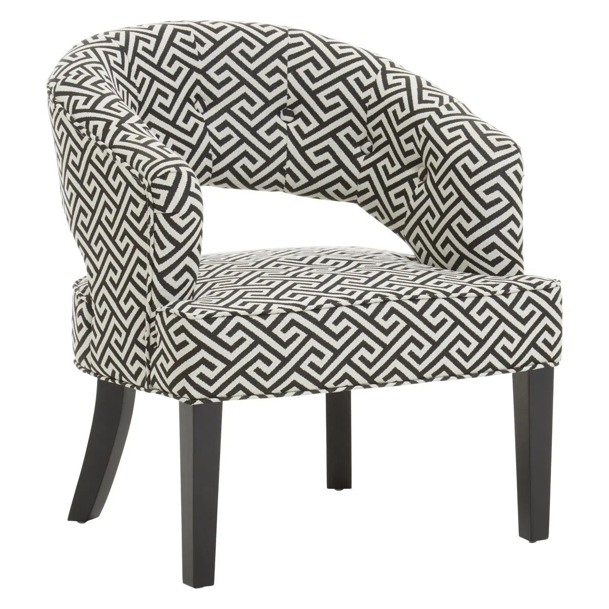 Beaumonde Home Marylebone Fret Design Cutout Lounge Chair-Beaumonde