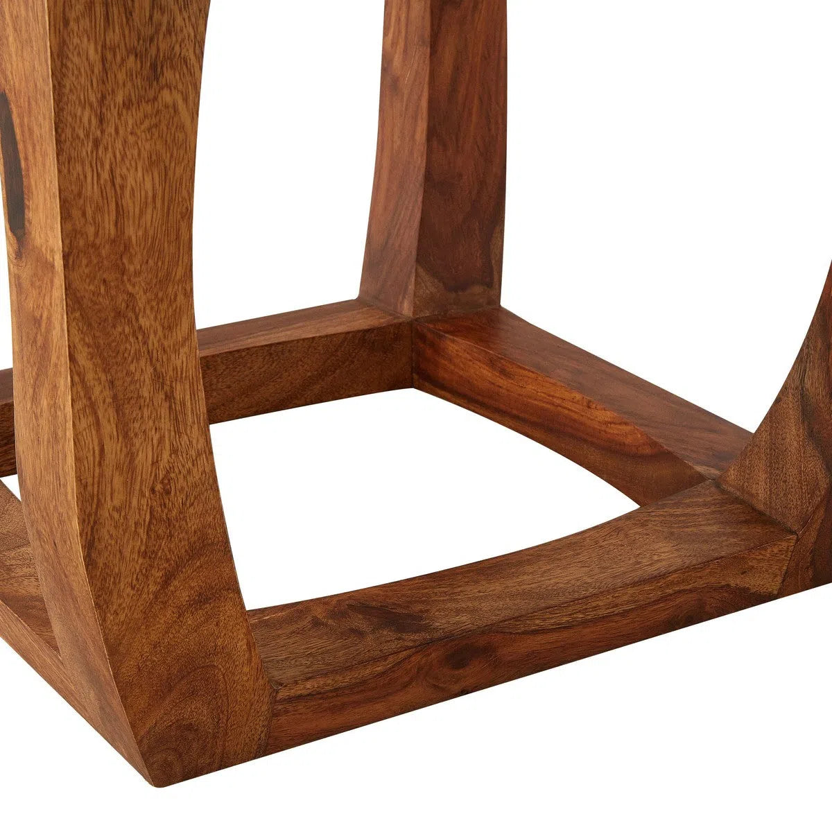 Beaumonde Home Sheesham Wood And Jute Maverick Stool-Beaumonde