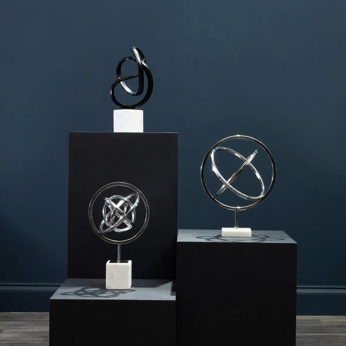 Beaumonde Home Mirano Black Nickel Finish Knot Sculpture-Beaumonde