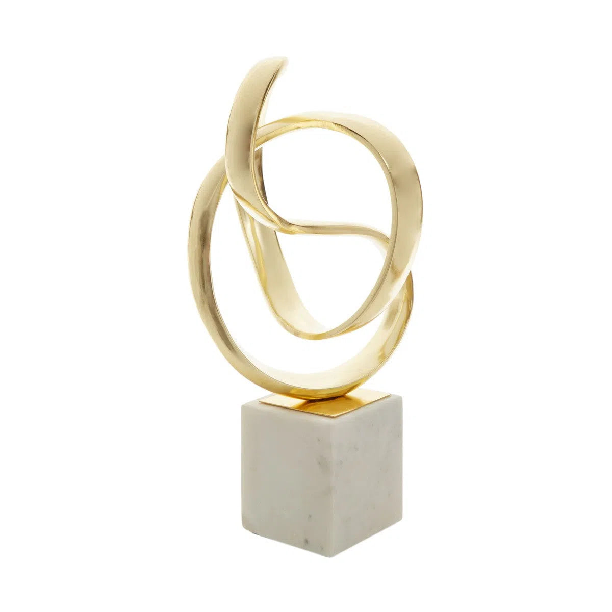 Beaumonde Home Mirano Gold Finish Knot Sculpture-Beaumonde
