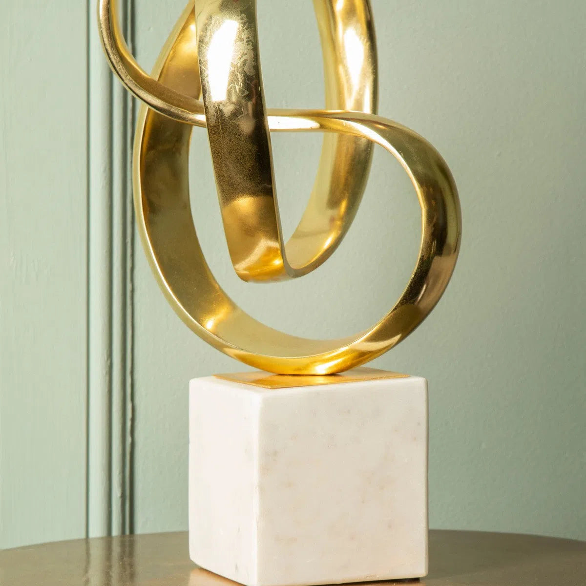Beaumonde Home Mirano Gold Finish Knot Sculpture-Beaumonde