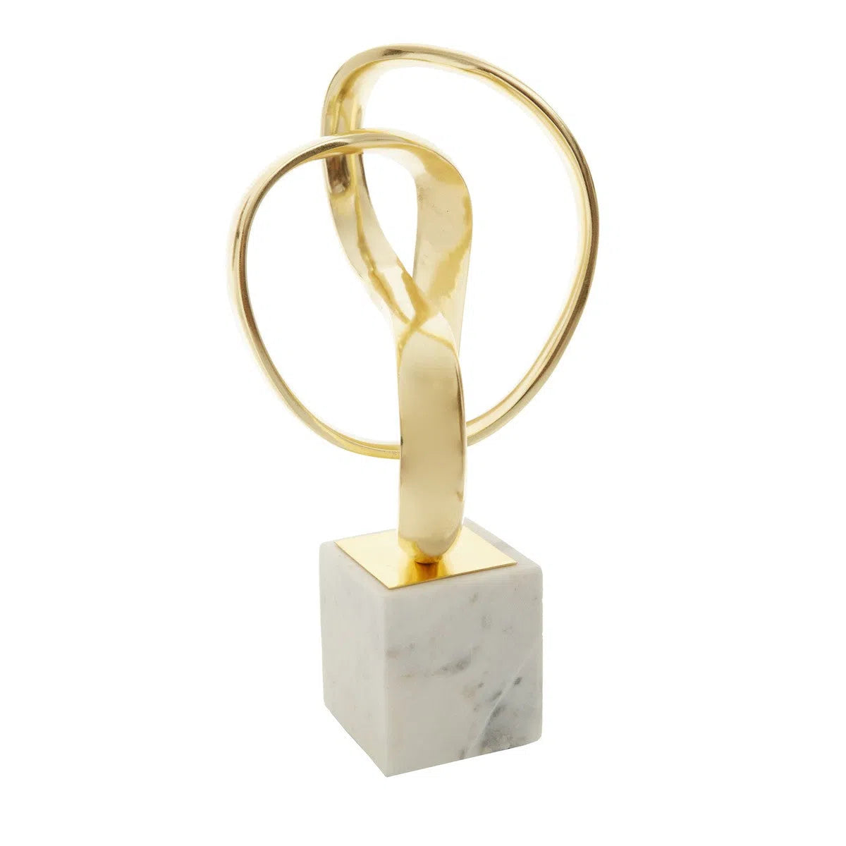Beaumonde Home Mirano Gold Finish Knot Sculpture-Beaumonde