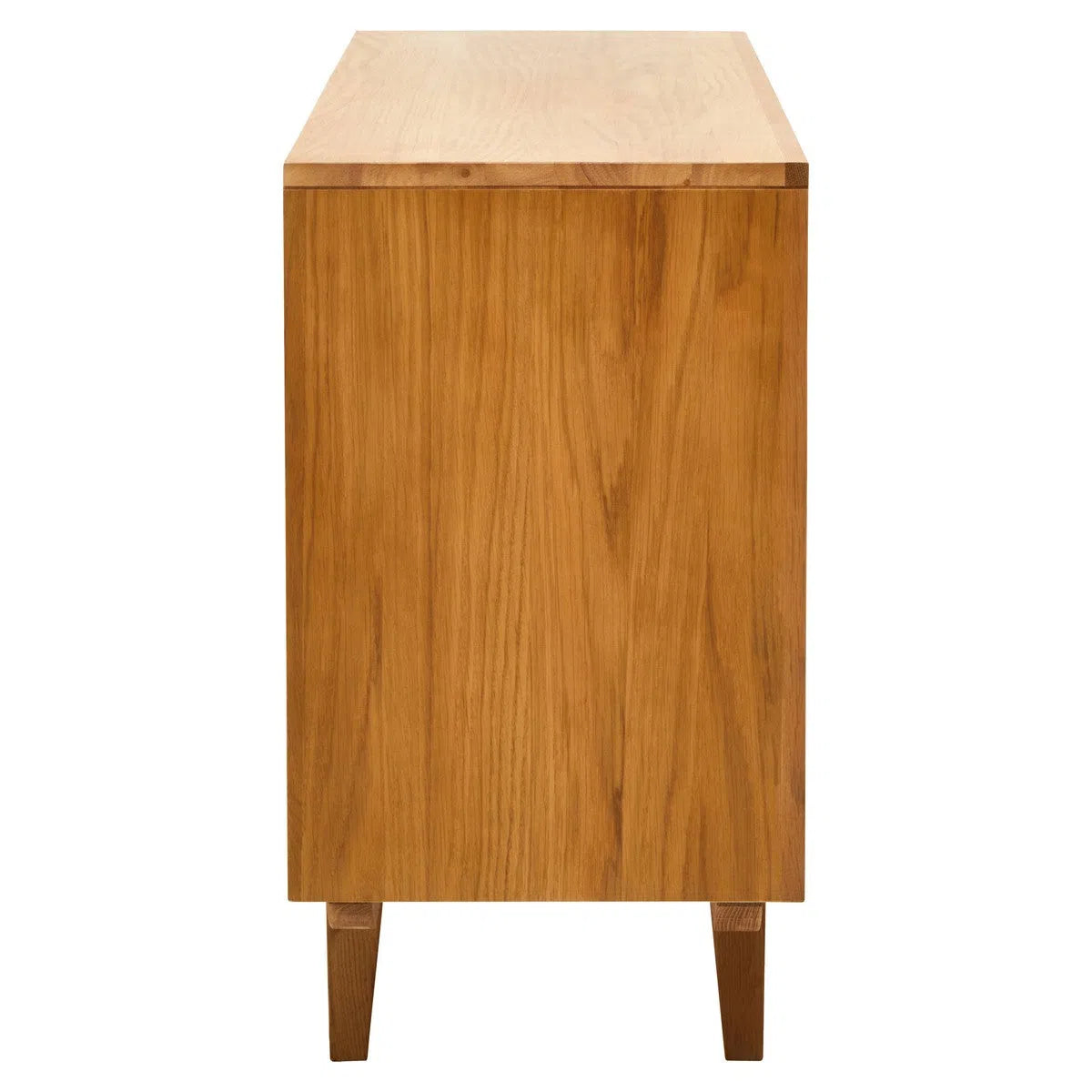 Beaumonde Home Miribel 4 Door Natural Rattan And Oak Sideboard-Beaumonde