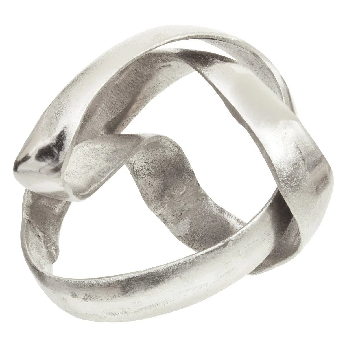 Beaumonde Home Prato Silver Finish Knot Sculpture-Beaumonde