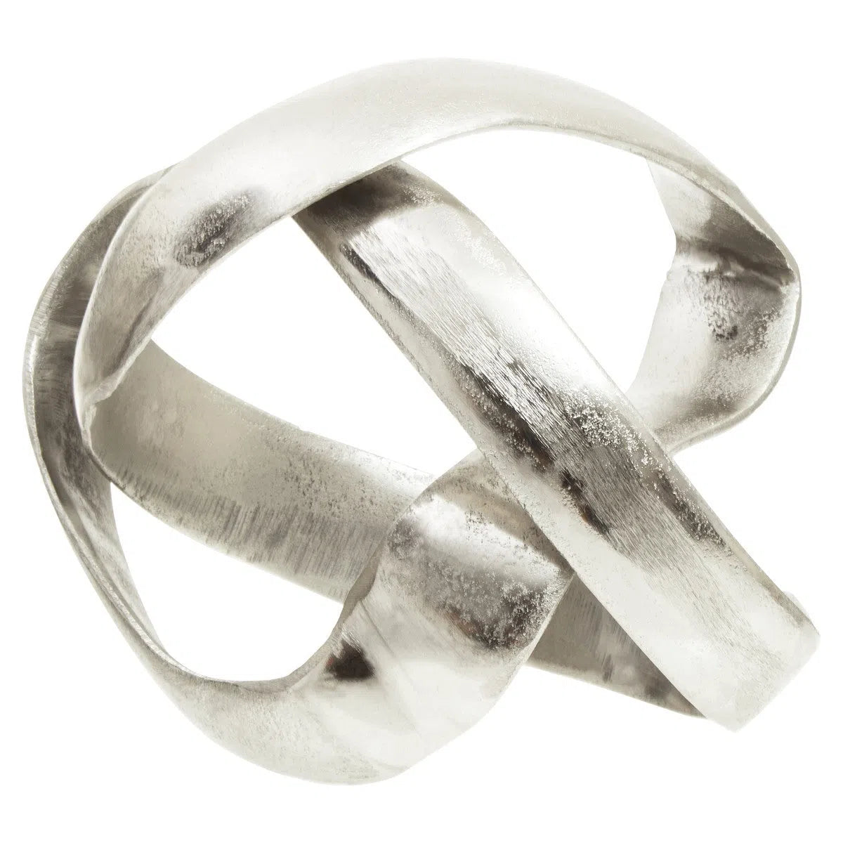 Beaumonde Home Prato Silver Finish Knot Sculpture-Beaumonde
