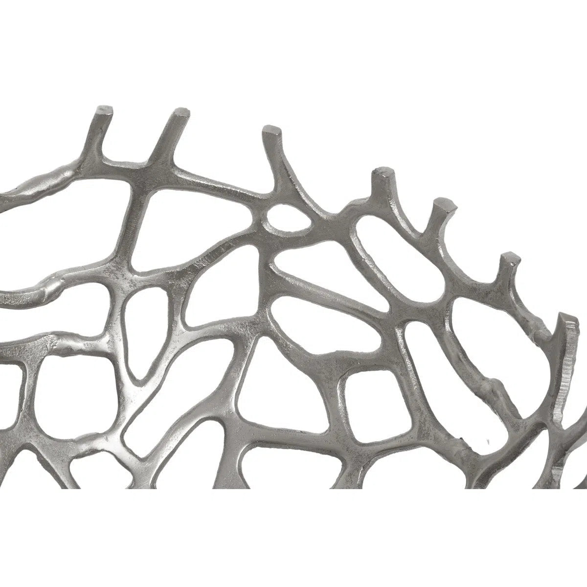 Beaumonde Home Pratz Silver Finish Bowl-Beaumonde