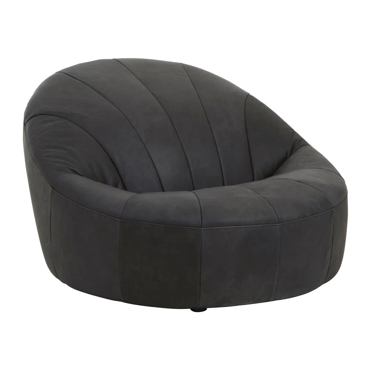 Beaumonde Home Shoreditch Ebony Leather Chair-Beaumonde