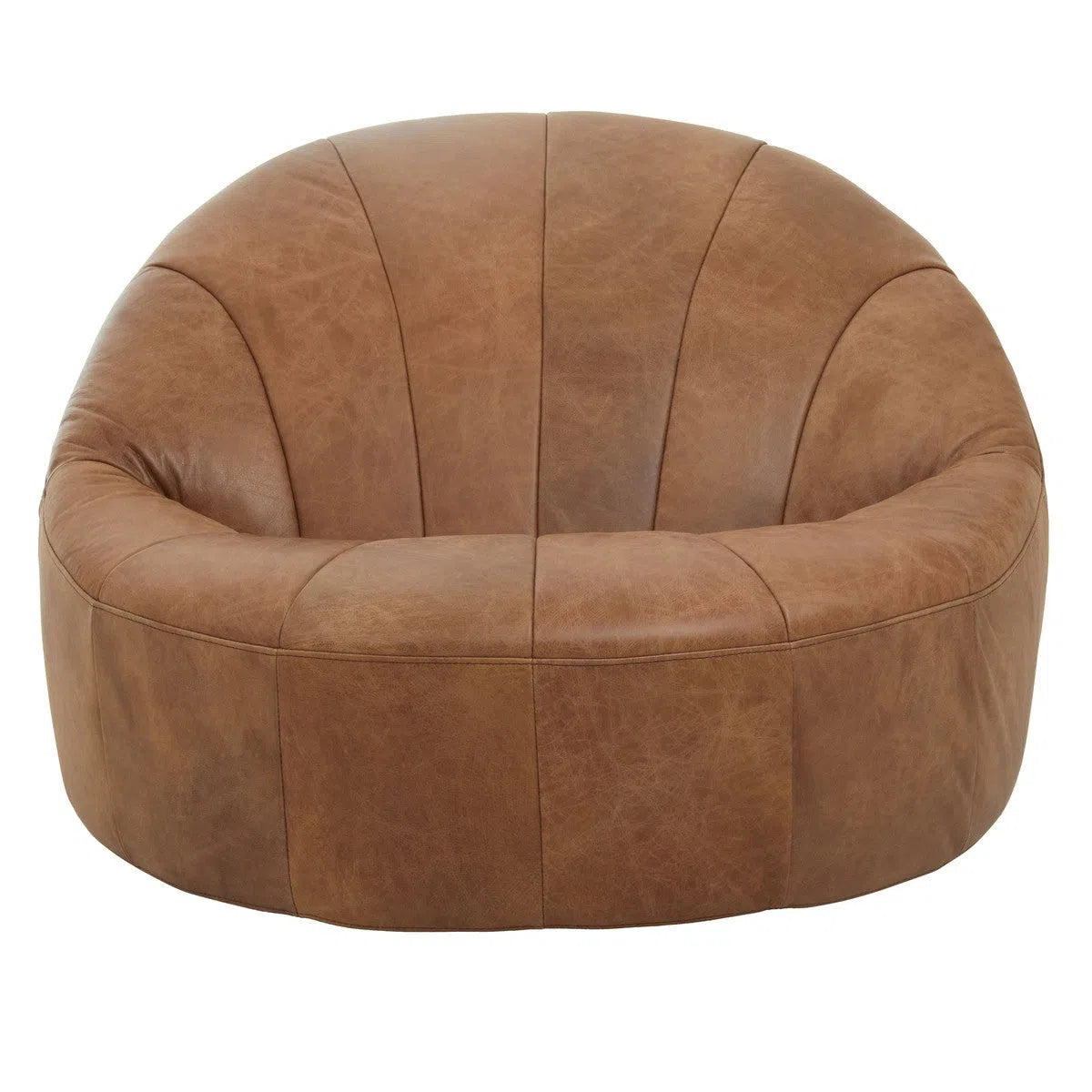 Beaumonde Home Shoreditch Tan Leather Chair-Beaumonde