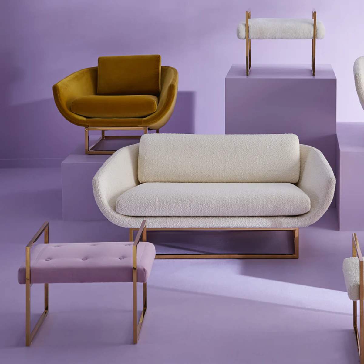 Jonathan Adler Beaumont 162.5cm Settee