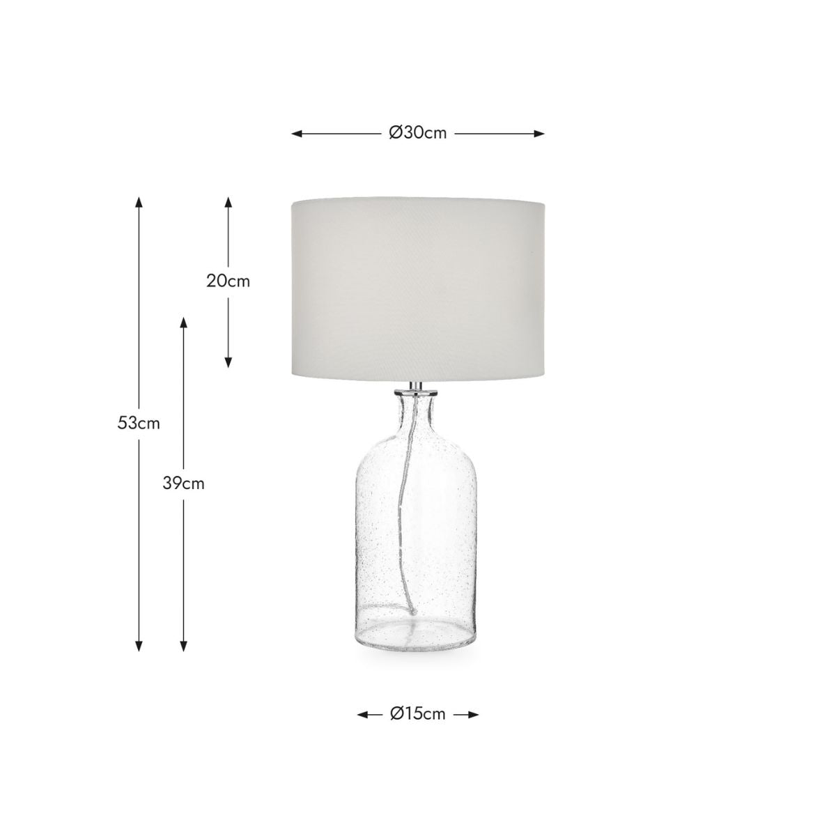 Pacific Lifestyle Bellamy Clear Bubble Glass Table Lamp