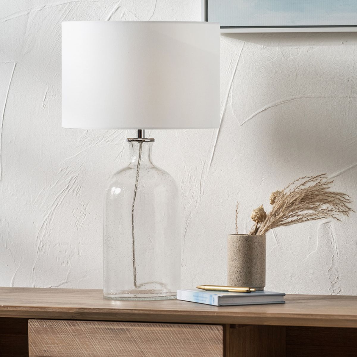 Pacific Lifestyle Bellamy Clear Bubble Glass Table Lamp