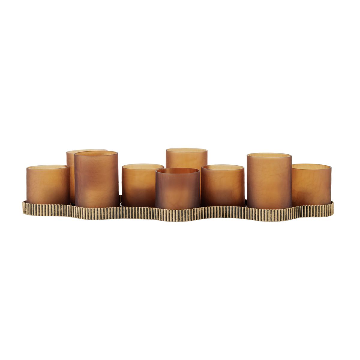 Libra Interiors Belvedere Aged Gold 9 Light Candle Holder