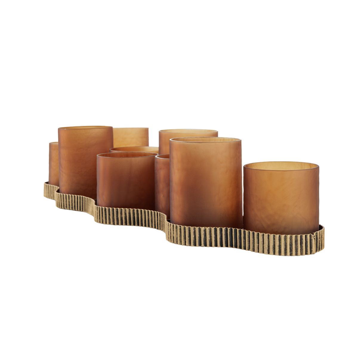 Libra Interiors Belvedere Aged Gold 9 Light Candle Holder