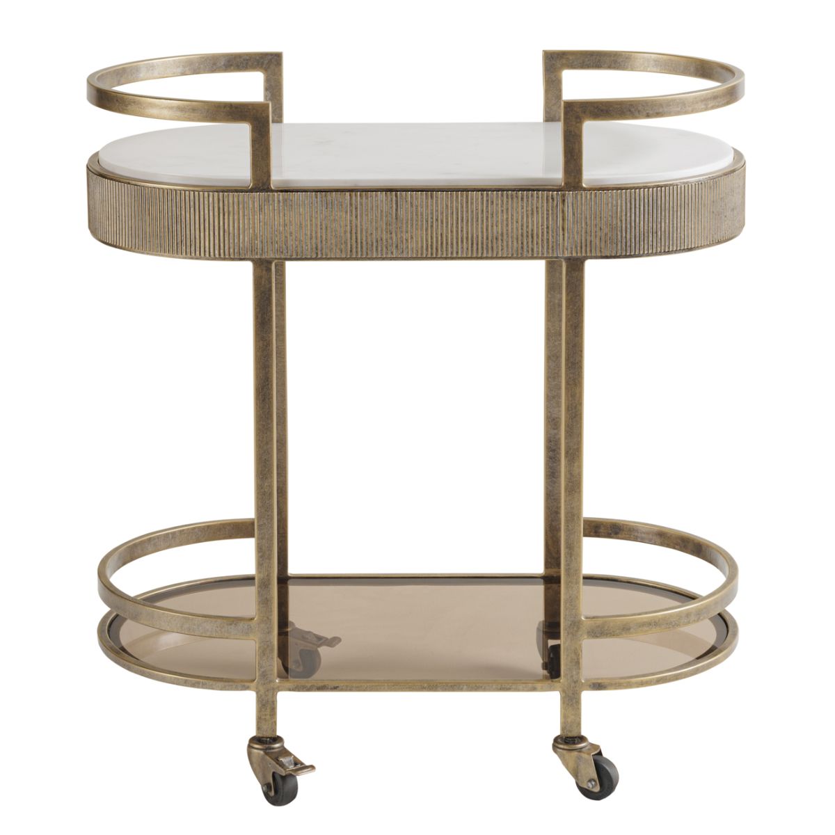Libra Interiors Belvedere Aged Gold Drinks Trolley