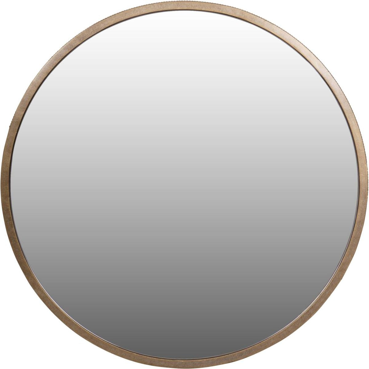 Libra Interiors Belvedere Aged Gold Round Mirror 80x80cm