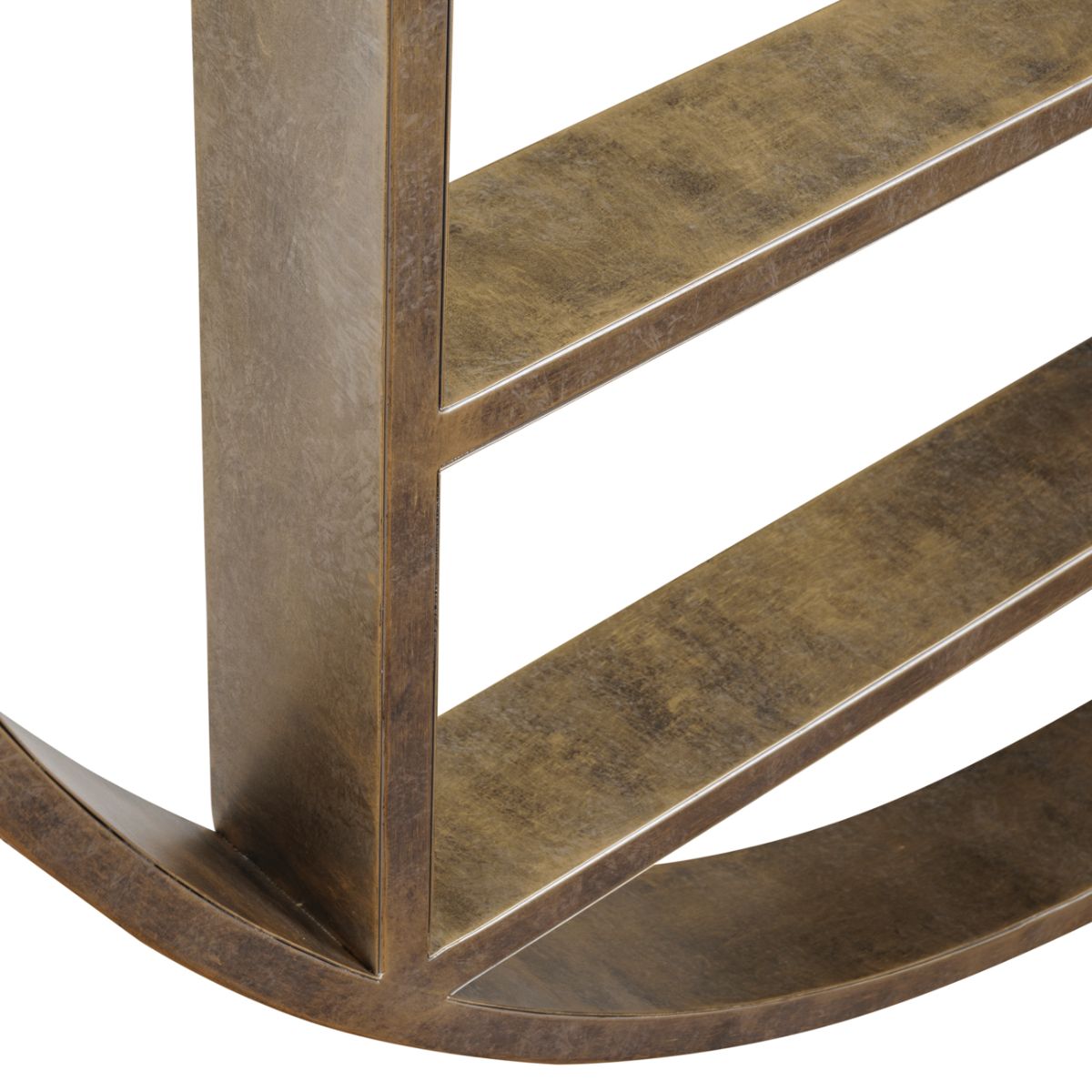 Libra Interiors Belvedere Aged Gold Shelving Mirror Large