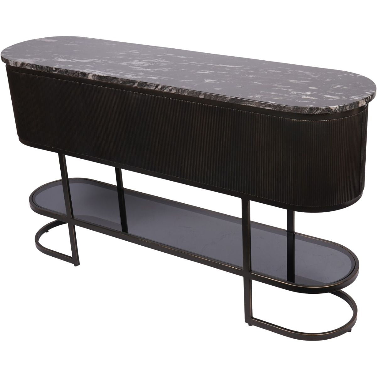 Libra Interiors Belvedere Black Console Table
