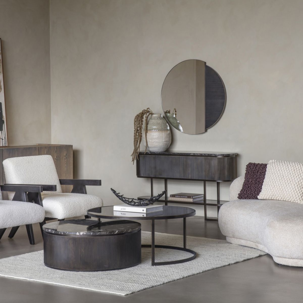 Libra Interiors Belvedere Black Console Table