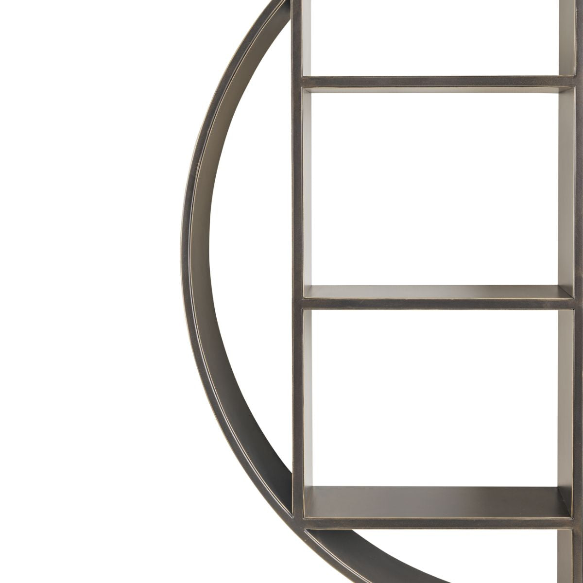 Libra Interiors Belvedere Black Shelving Mirror Small