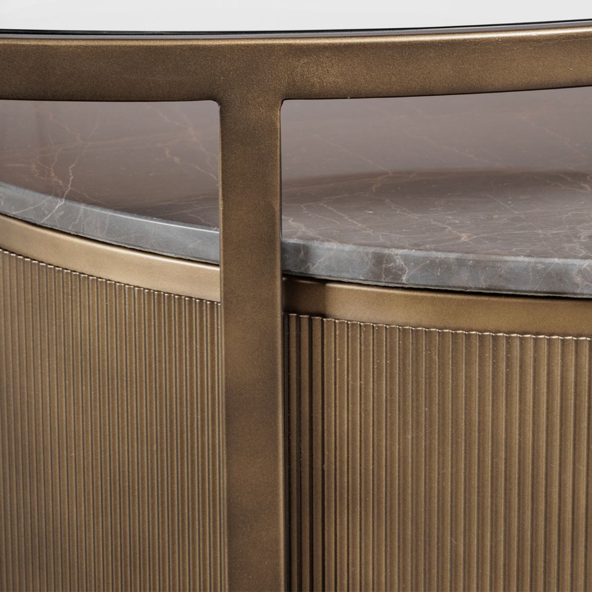 Libra Interiors Belvedere Royal Gold Set of 2 Nesting Coffee Tables