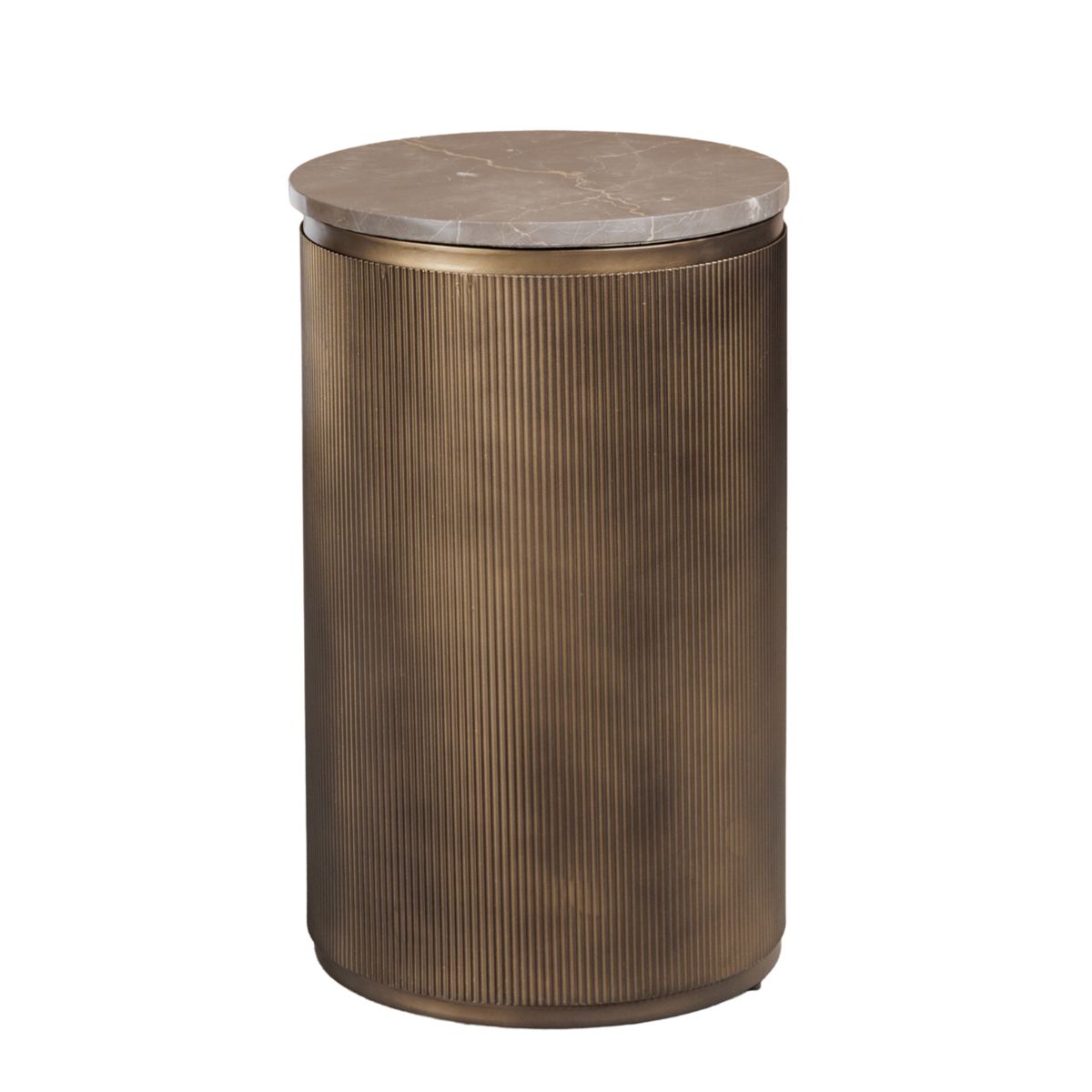 Libra Interiors Belvedere Royal Gold Set of 2 Nesting Side Tables