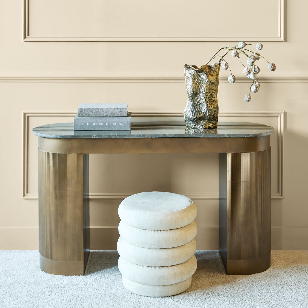 Libra Interiors Belvedere Royal Gold Study Desk