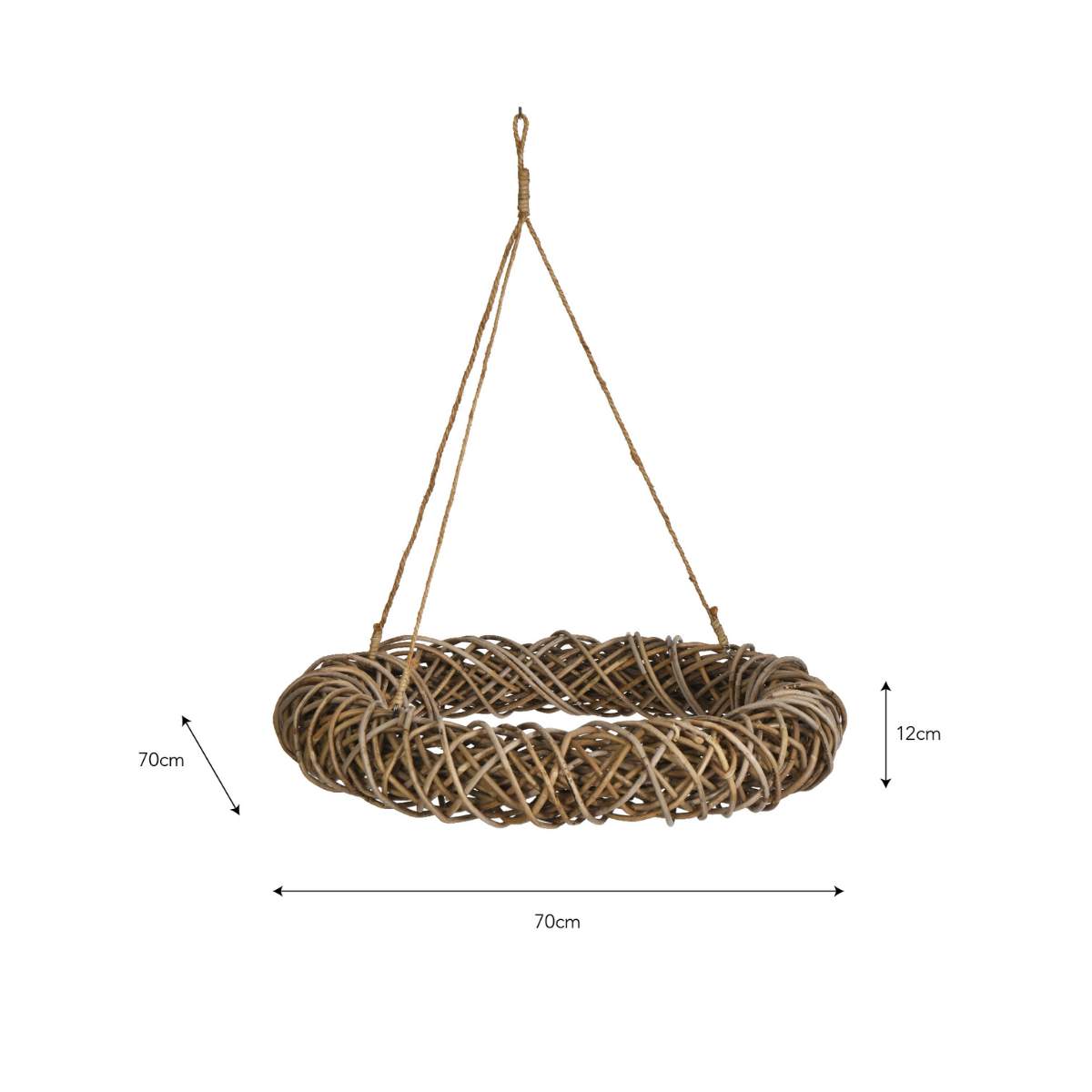 Garden Trading Bembridge Hanging Wreath 70cm Natural