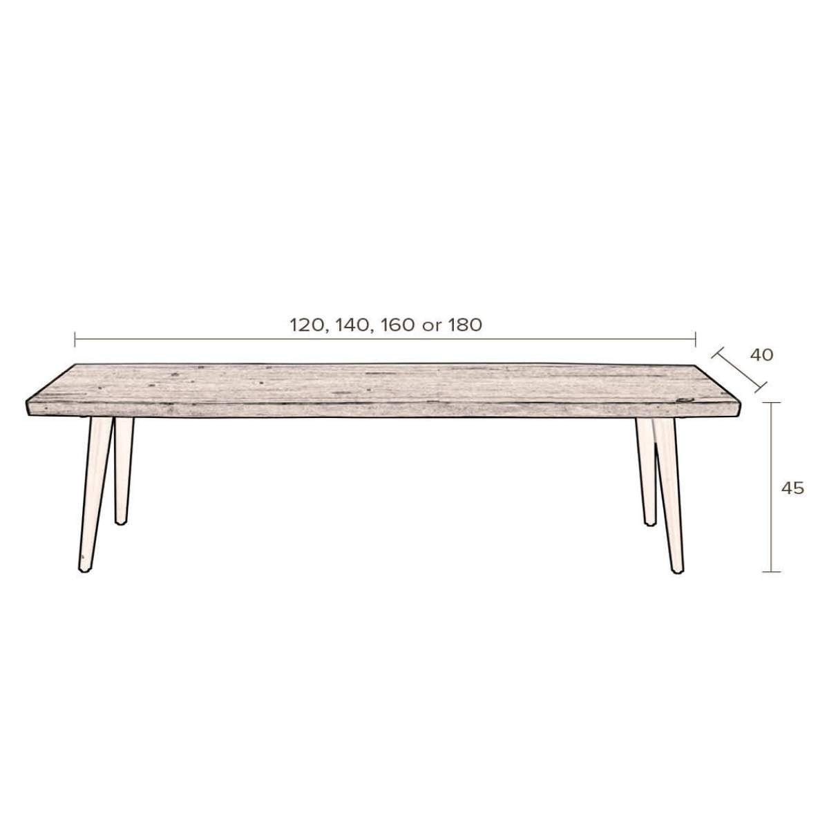 Dutch Bone Bench Alagon 180x40
