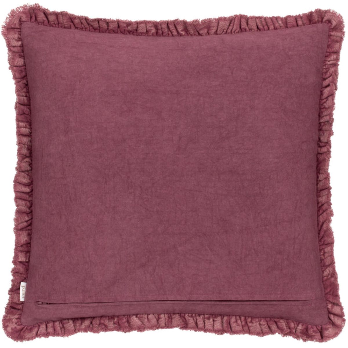 Riva Home Bertie Washed Cotton Velvet Cushion Burnt Red