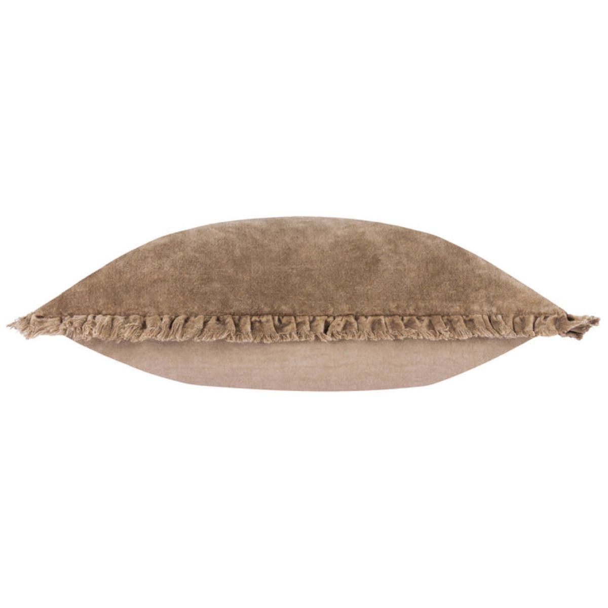 Riva Home Bertie Washed Cotton Velvet Cushion Chocolate