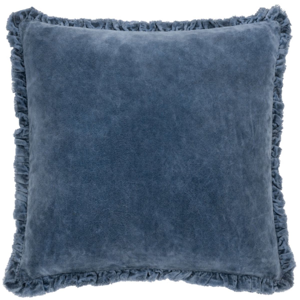 Riva Home Bertie Washed Cotton Velvet Cushion Ink