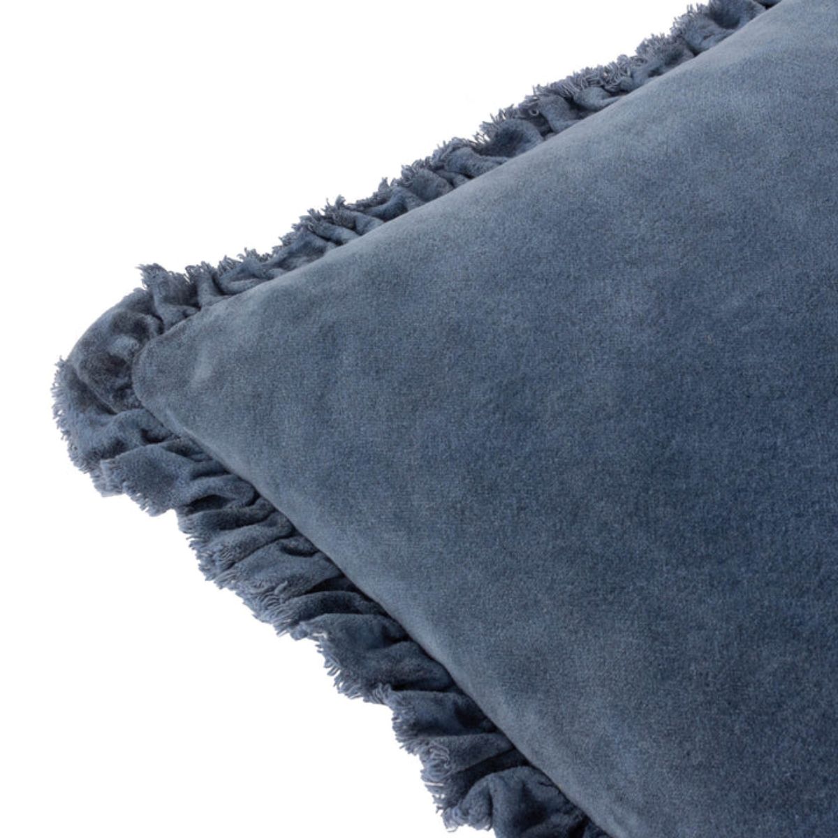 Riva Home Bertie Washed Cotton Velvet Cushion Ink