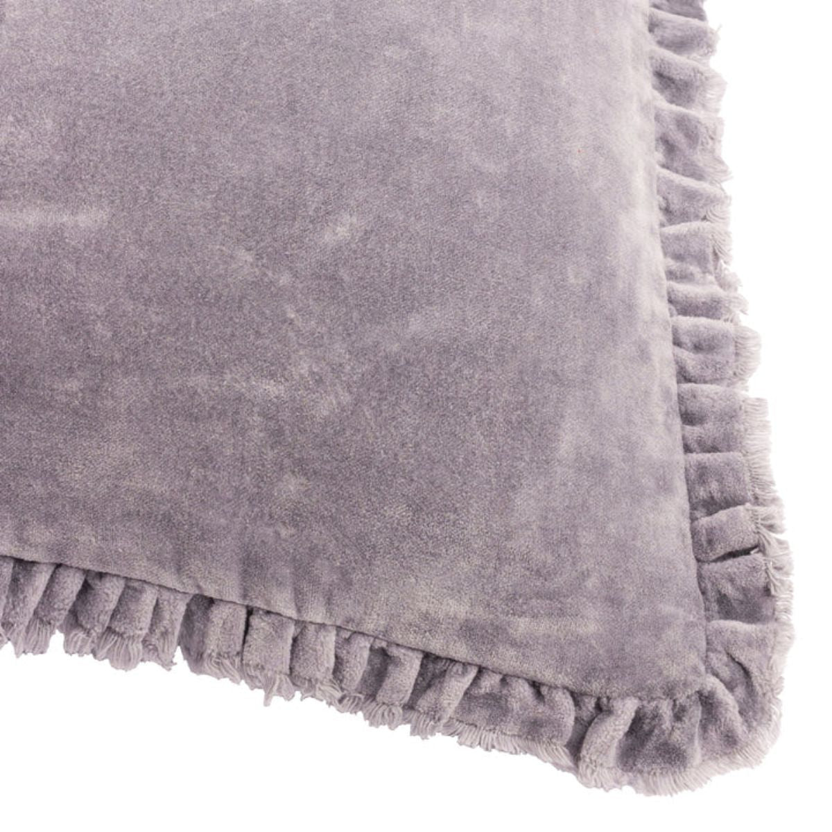 Riva Home Bertie Washed Cotton Velvet Cushion Mauve