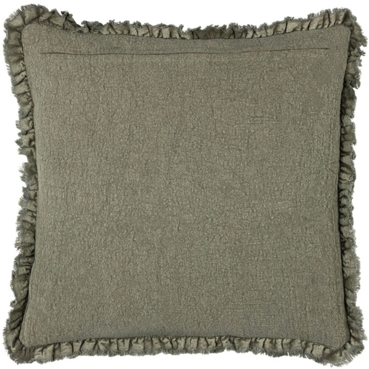 Riva Home Bertie Washed Cotton Velvet Cushion Moss