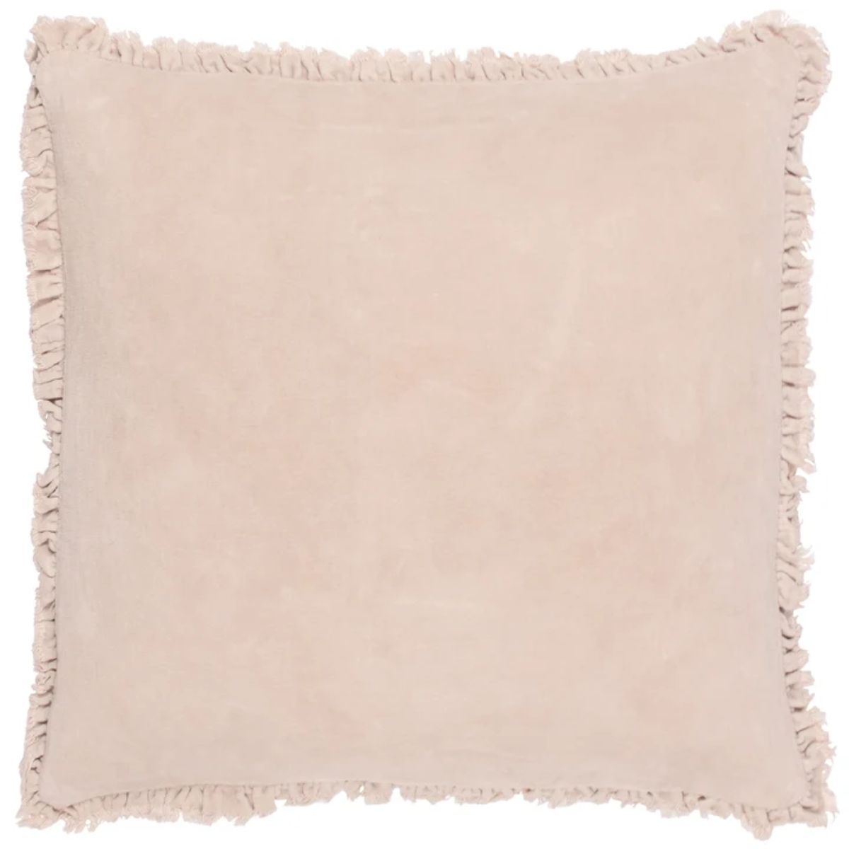 Riva Home Bertie Washed Cotton Velvet Cushion Natural