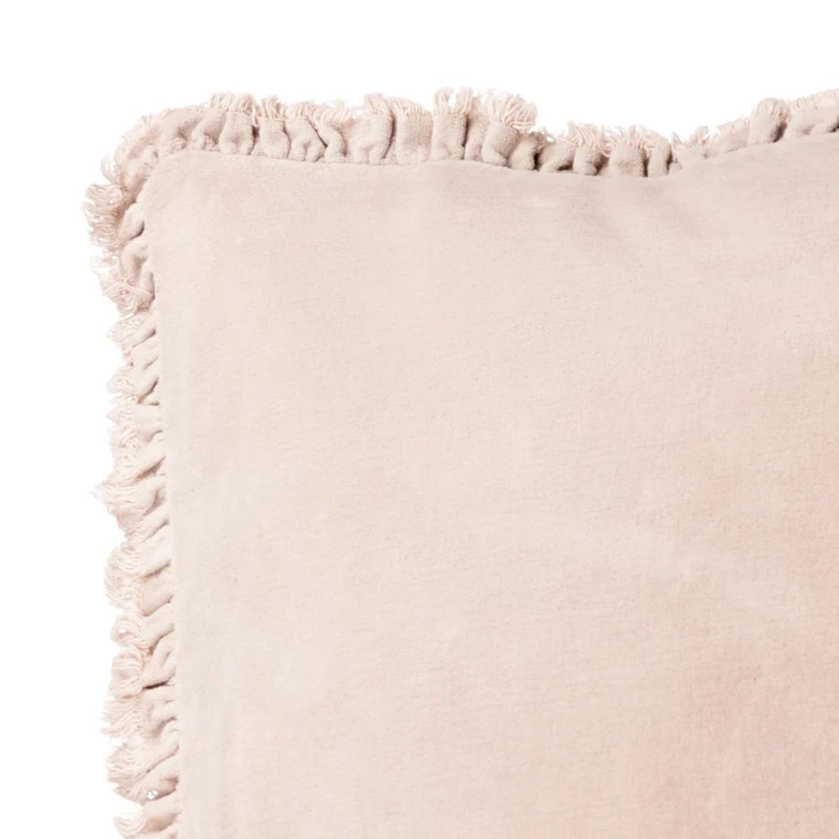 Riva Home Bertie Washed Cotton Velvet Cushion Natural