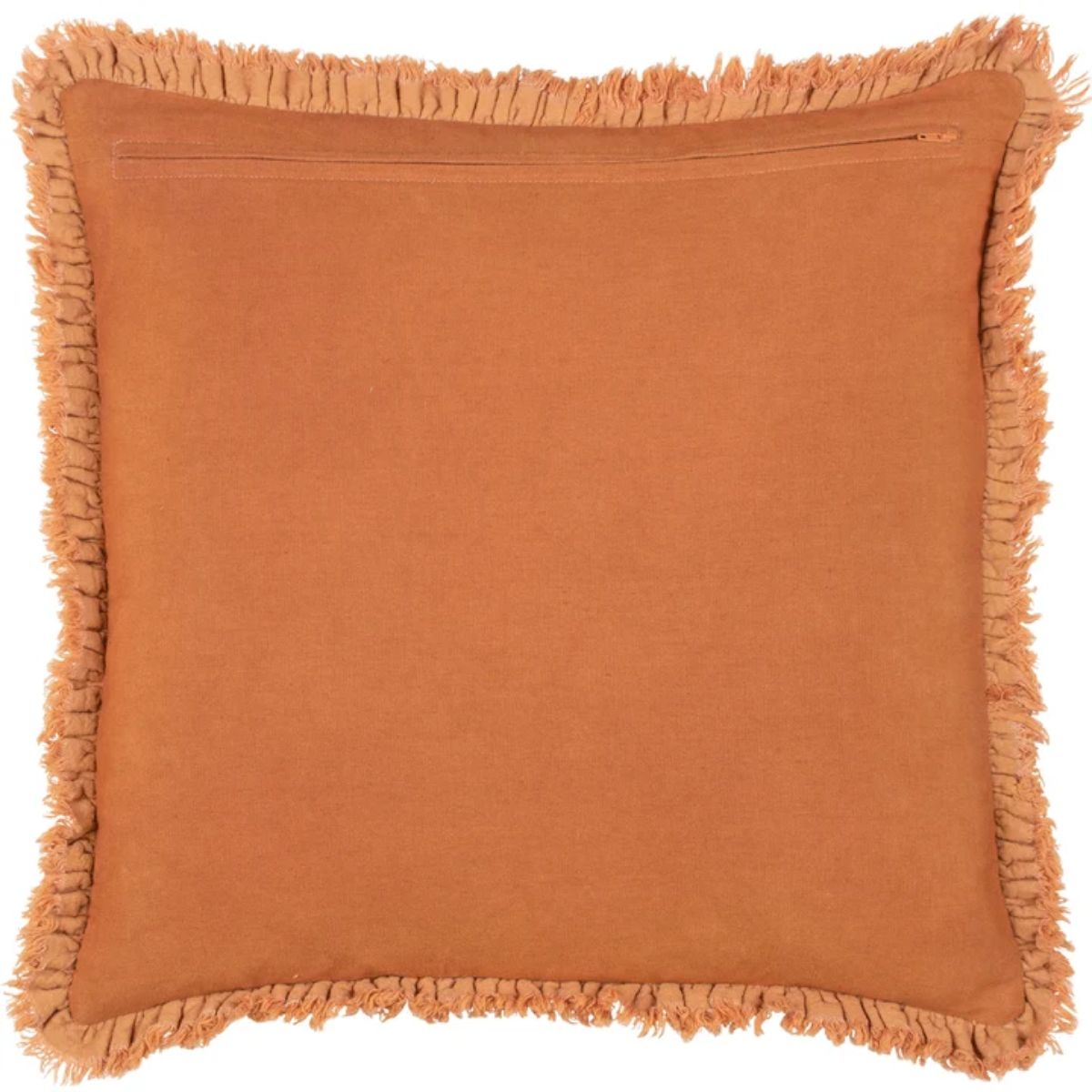 Riva Home Bertie Washed Cotton Velvet Cushion Rust
