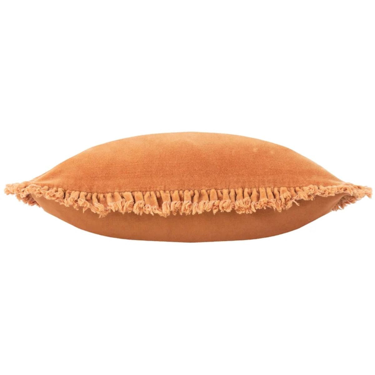Riva Home Bertie Washed Cotton Velvet Cushion Rust