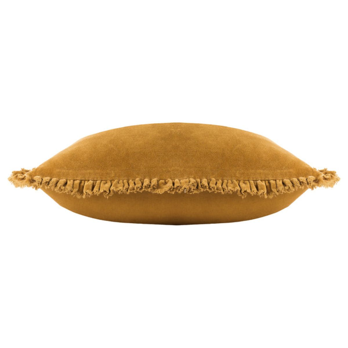 Riva Home Bertie Washed Cotton Velvet Cushion Saffron