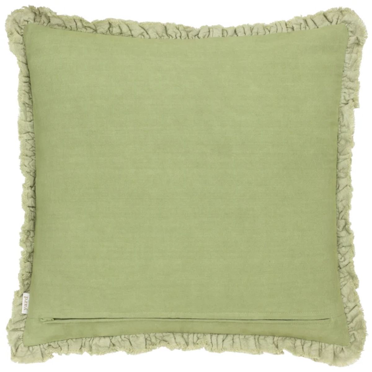 Riva Home Bertie Washed Cotton Velvet Cushion Sage