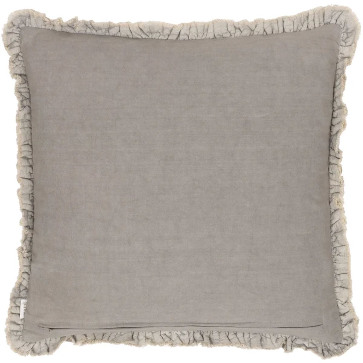 Riva Home Bertie Washed Cotton Velvet Cushion Taupe