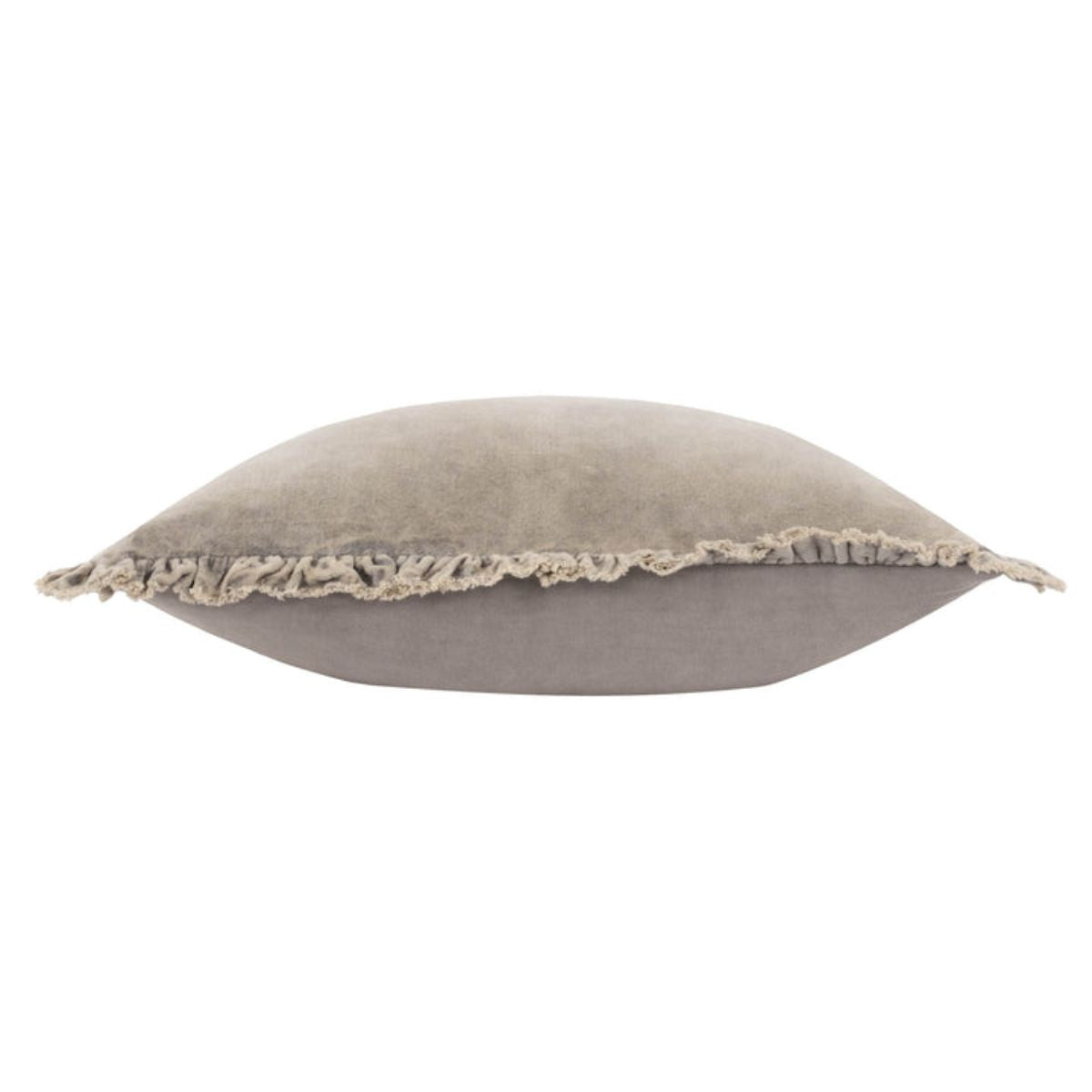 Riva Home Bertie Washed Cotton Velvet Cushion Taupe