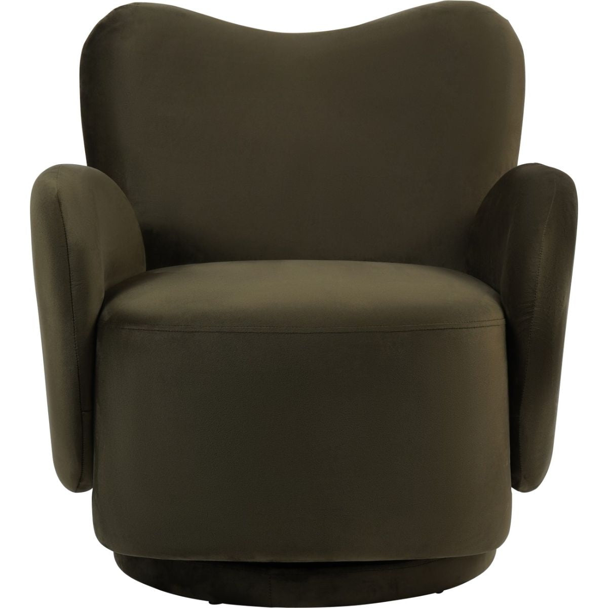 Libra Interiors Bingham Upholstered Swivel Chair Velvet Green